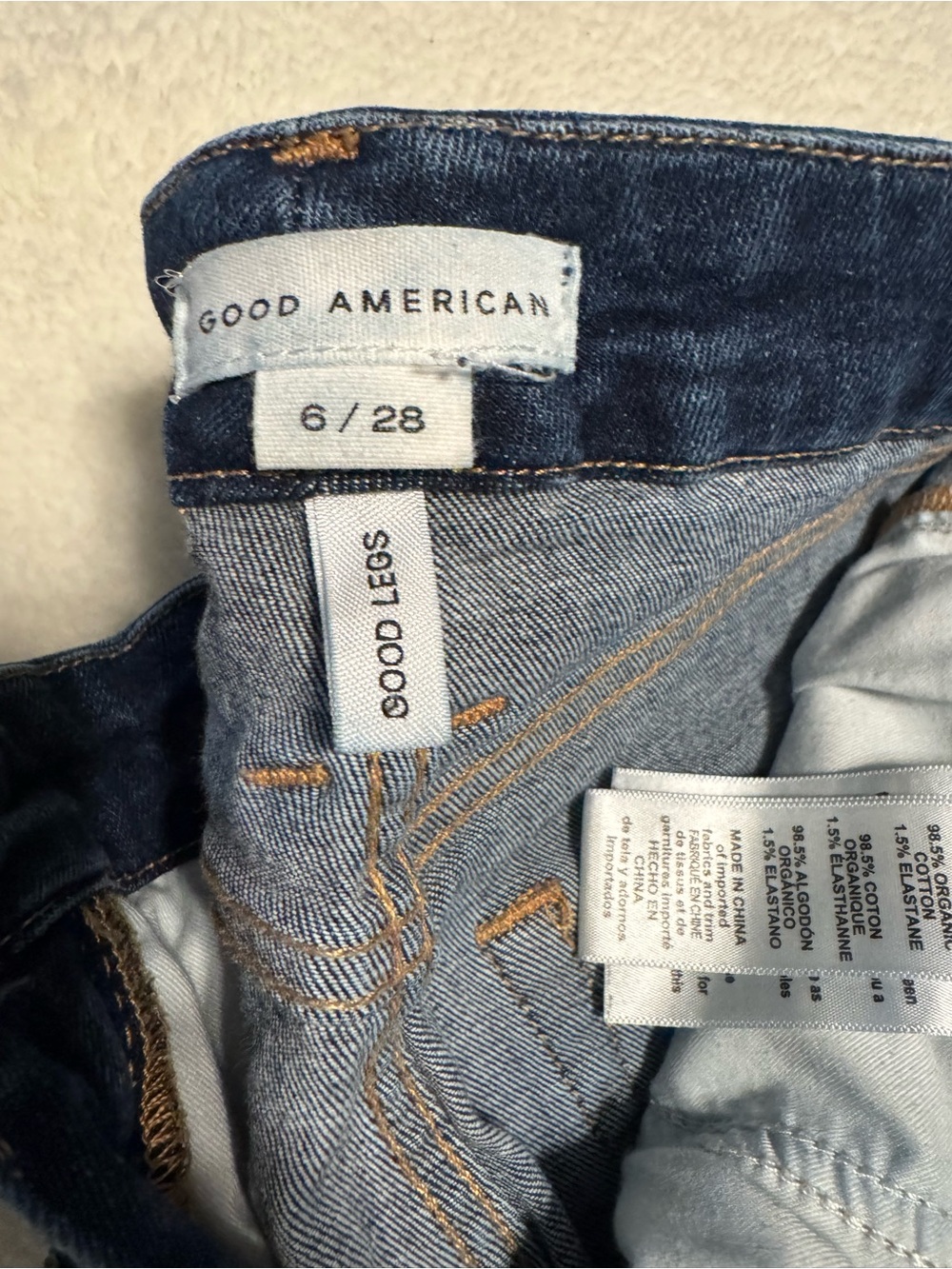 Good American Dark Blue Good Legs Jeggings